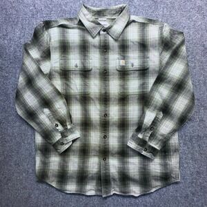 Carhartt Men's Original Fit Plaid Flannel Long Sleeve Work Shirt Size L